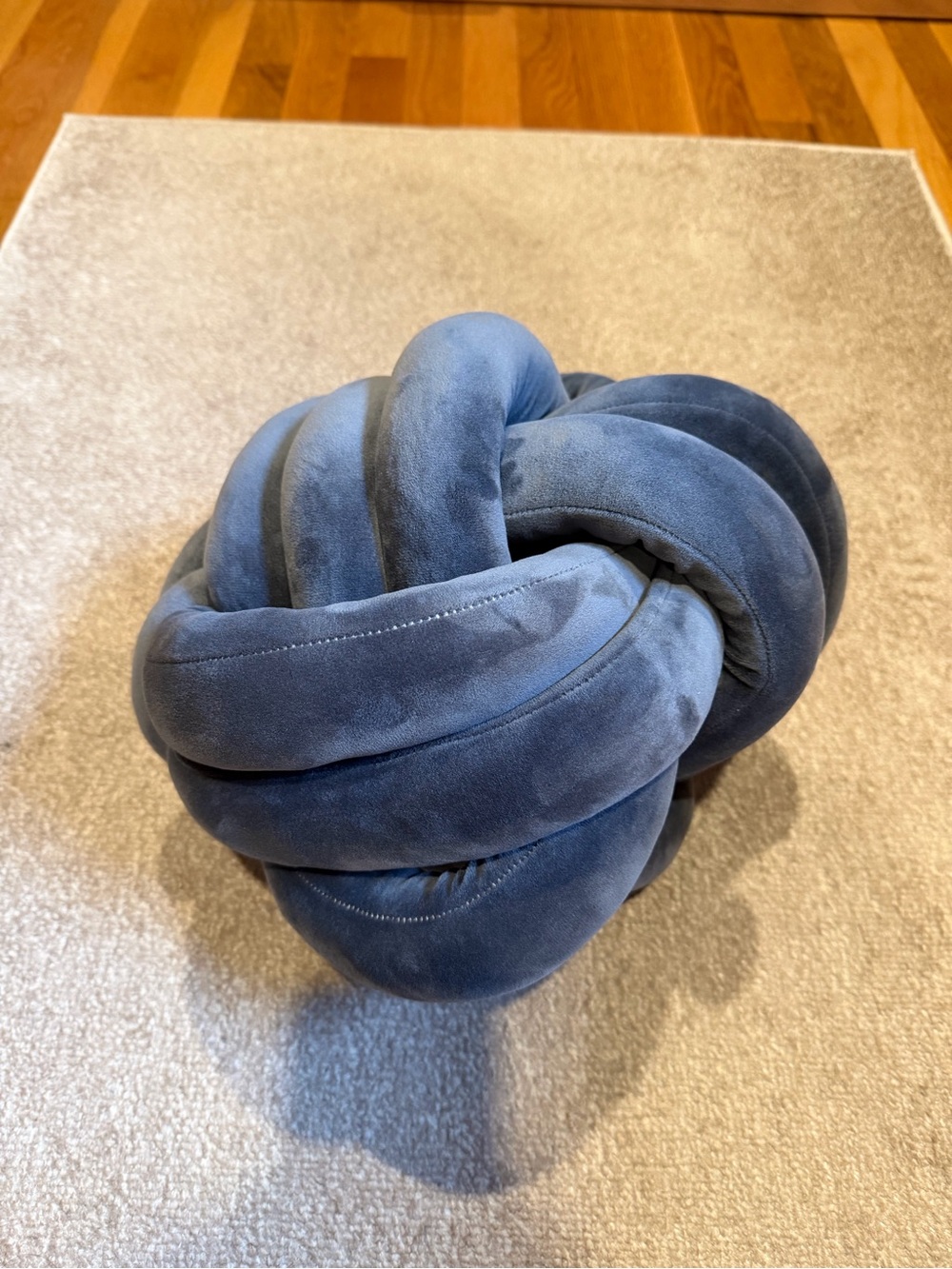 Decorative Knot Pillow in Gray